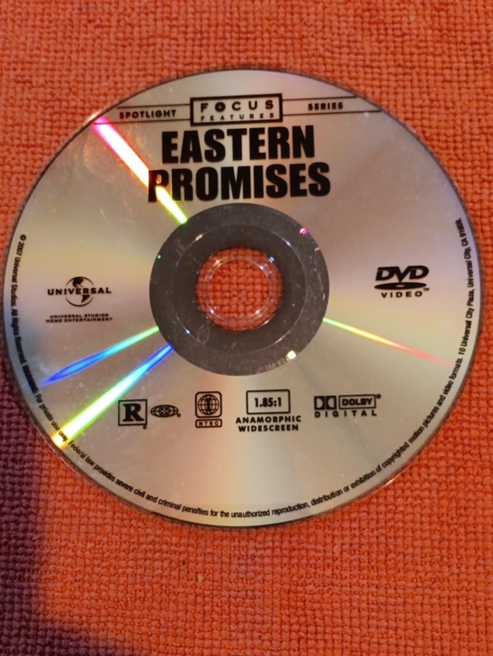 3/$6 Eastern Promises DVD *NO CASE*